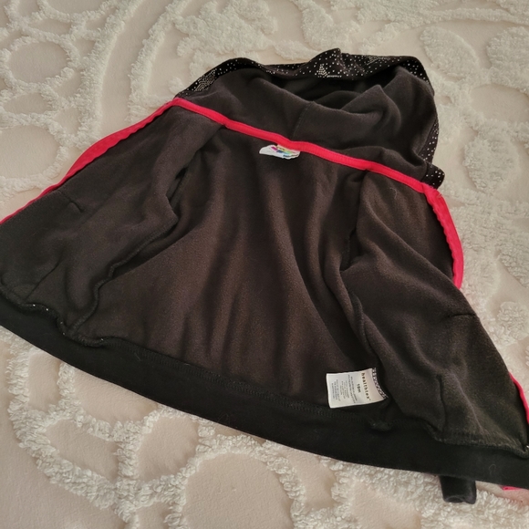 Girls Hoodie Jacket Black and Bling Stars 18 Months - Picture 5 of 7